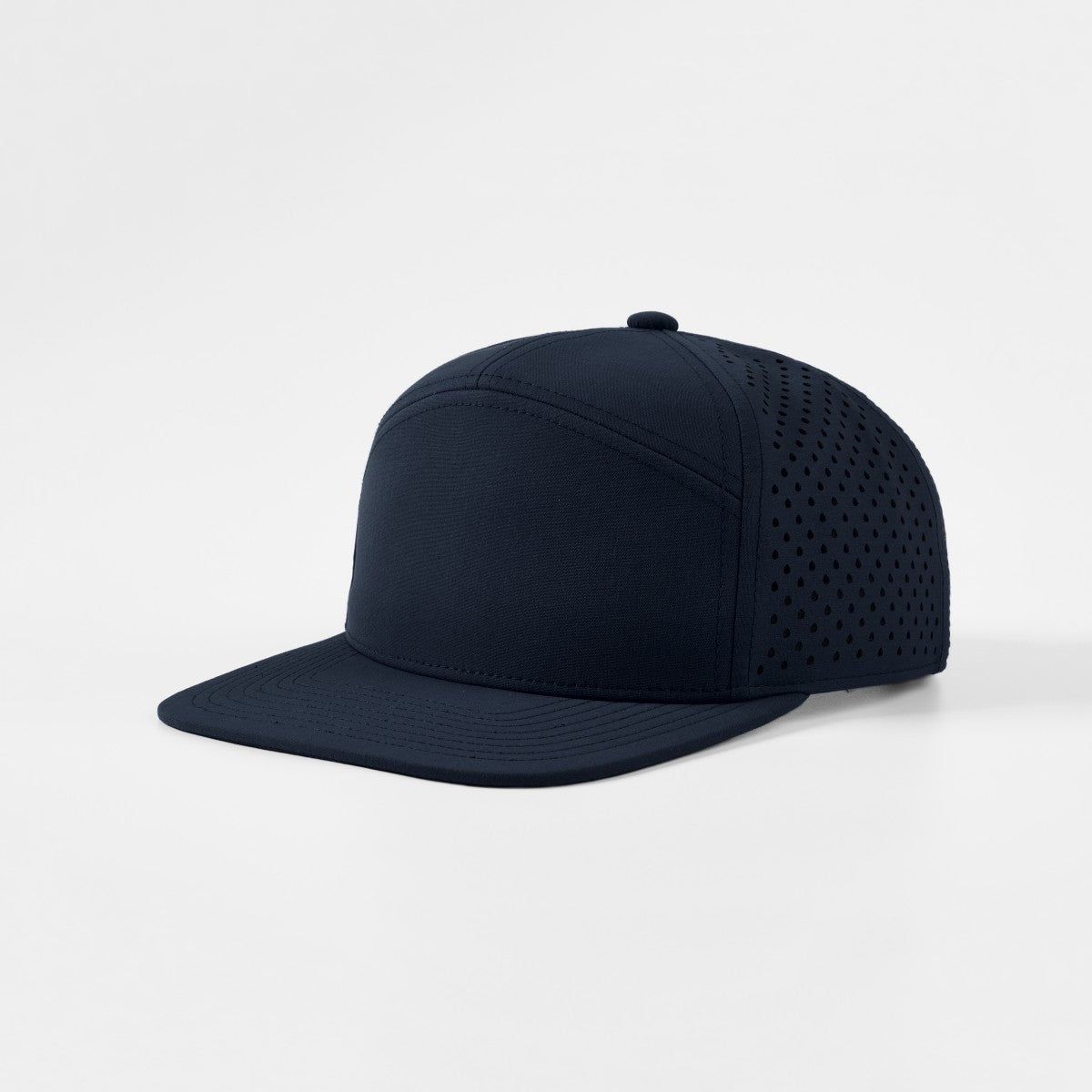 Blank Recycled 7 Panel Flat Bill Perforated Snapback Cap Wholesale - 6472     Foremost Hat-Wholesale & Custom Hats