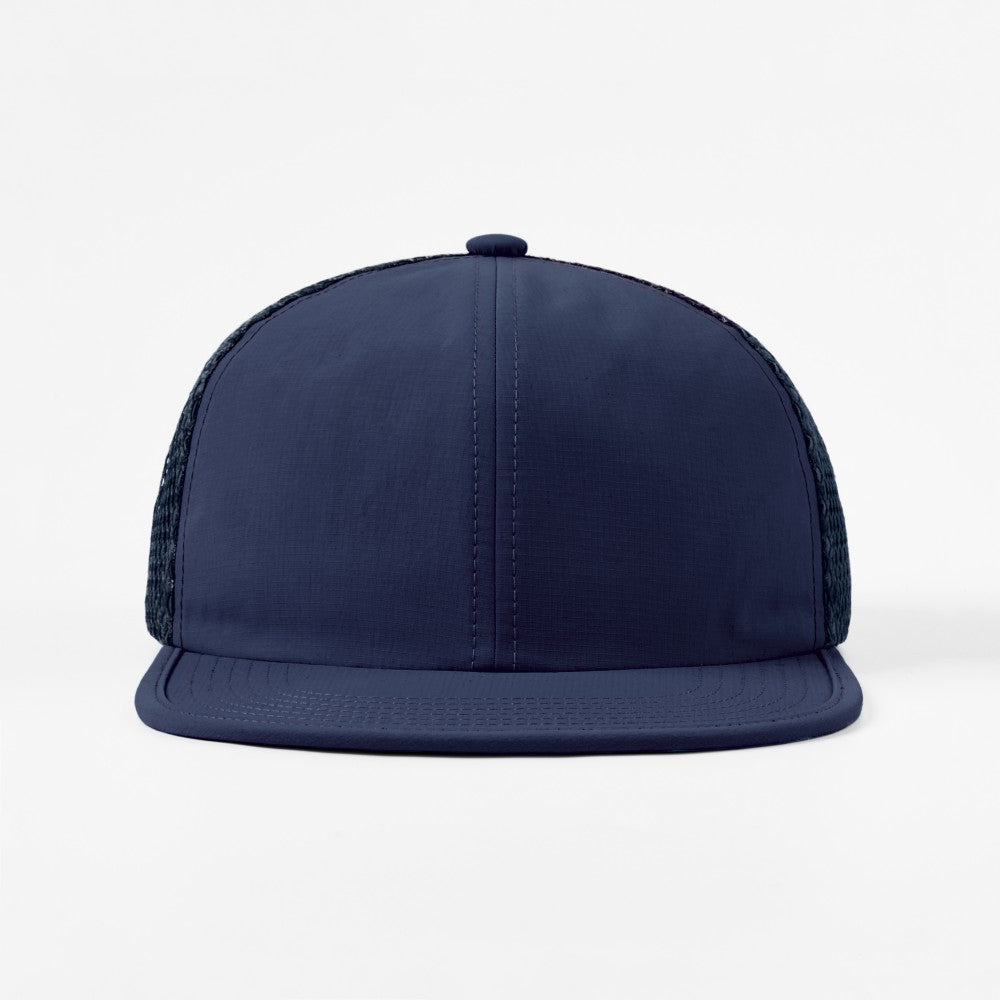 Blank 6 Panel Nylon Mesh Recycled Snapback Trucker Hat Wholesale - 6482     Foremost Hat-Wholesale & Custom Hats