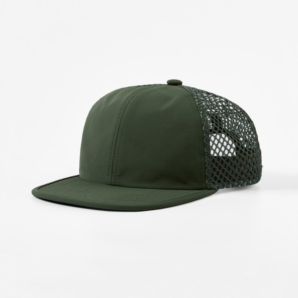 Blank 6 Panel Nylon Mesh Recycled Snapback Trucker Hat Wholesale - 6482     Foremost Hat-Wholesale & Custom Hats