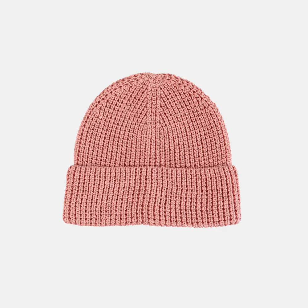 Blank Knit Cuffed Waffle Beanie - 1546  Pink Foremost Hat