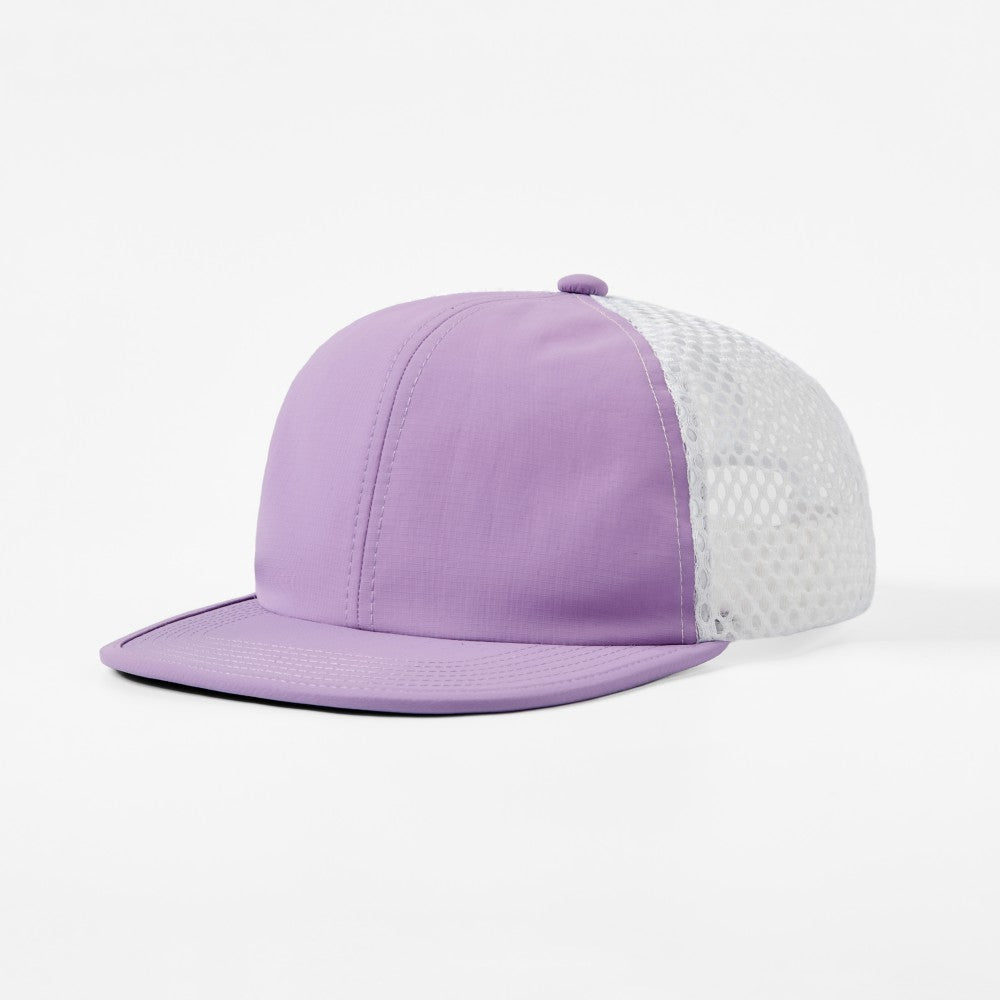 Blank 6 Panel Nylon Mesh Recycled Snapback Trucker Hat Wholesale - 6482     Foremost Hat-Wholesale & Custom Hats