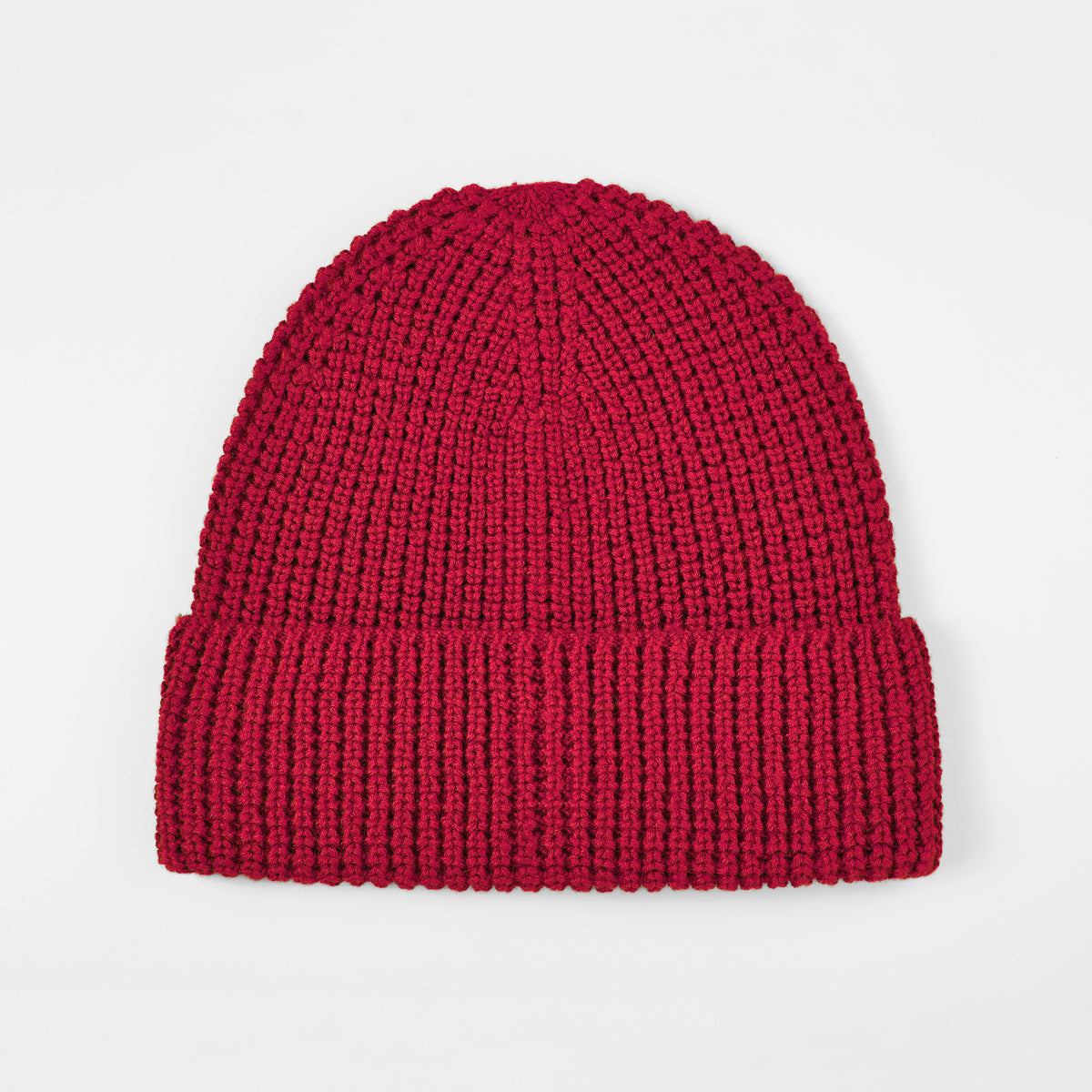 Blank Knit Cuffed Waffle Beanie - 1546     foremosthat