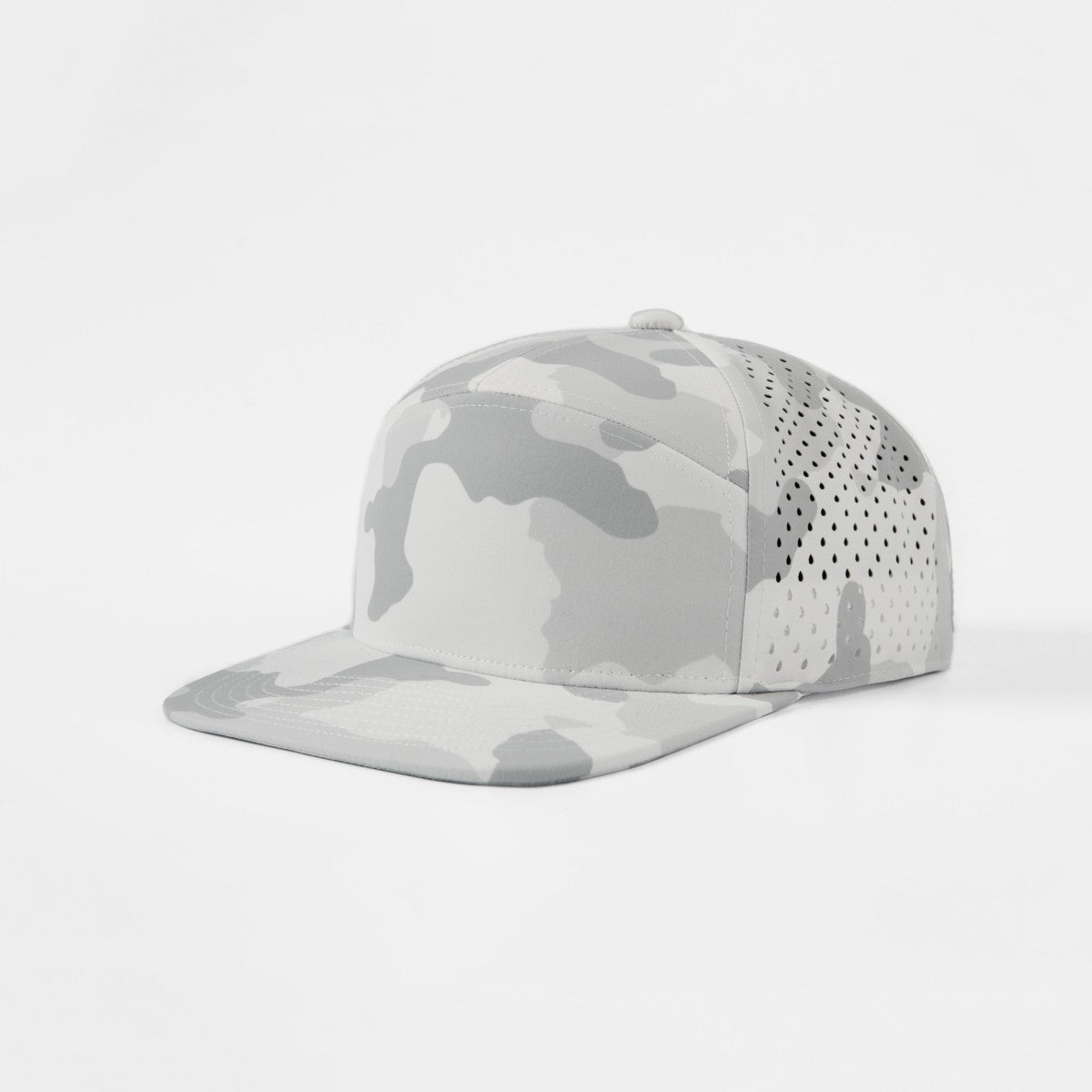 Blank Recycled 7 Panel Flat Bill Perforated Snapback Cap Wholesale - 6472     Foremost Hat-Wholesale & Custom Hats