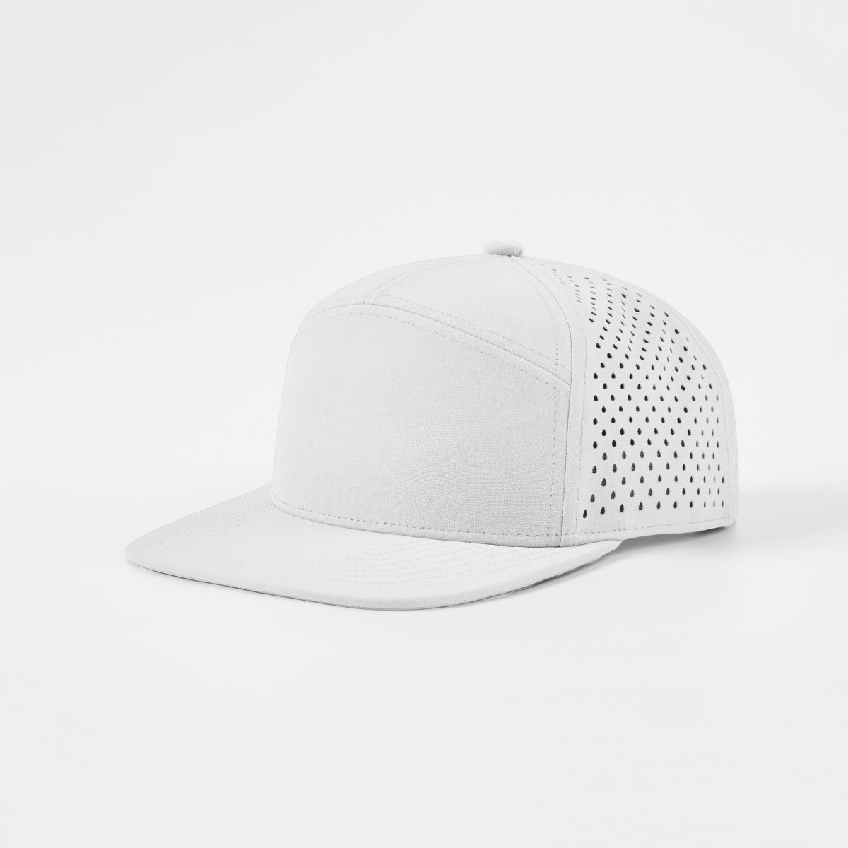 Blank Recycled 7 Panel Flat Bill Perforated Snapback Cap Wholesale - 6472     Foremost Hat-Wholesale & Custom Hats