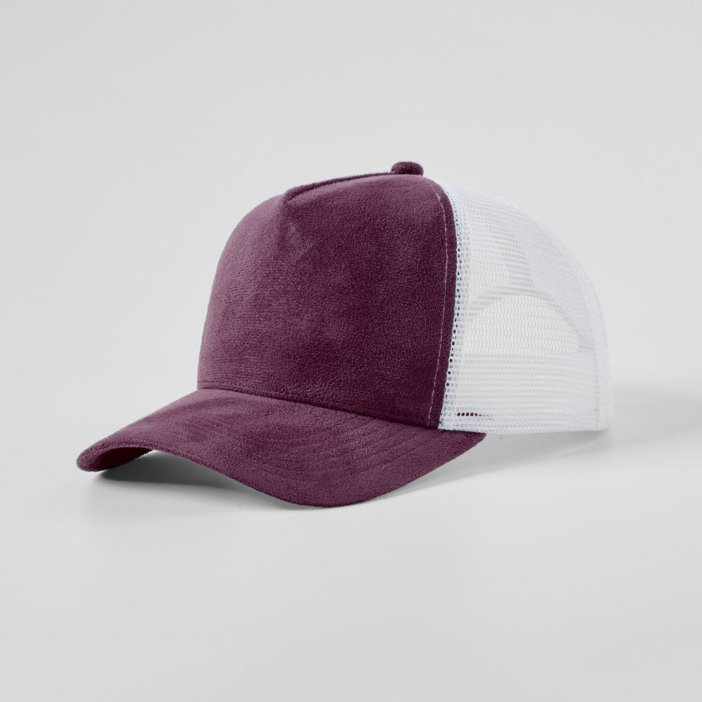 Blank 5 Panel Suede Trucker Hats Wholesale - 6710     Foremost Hat-Wholesale & Custom Hats